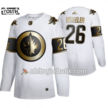 Barn Ishockey Winnipeg Jets tröja Blake Wheeler 26 Adidas 2019-20 Golden Edition Vit Authentic